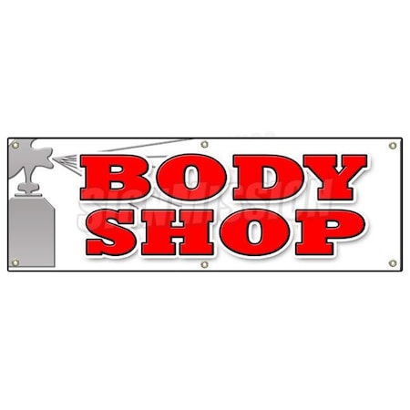 Signmission BODY SHOP BANNER SIGN car auto body shop signs repair work dents accident B-72 Body Shop